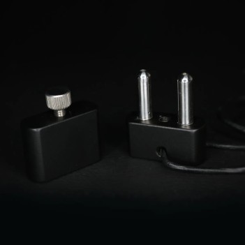 Black Metal Double Poppers Inhaler with Leather Cord