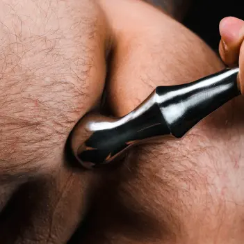 Dildo acero inoxidable DARKLINE, doble extremo, 42 mm | Dark-Ink