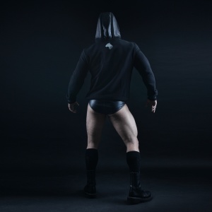 Sweat noir avec logo large 26991