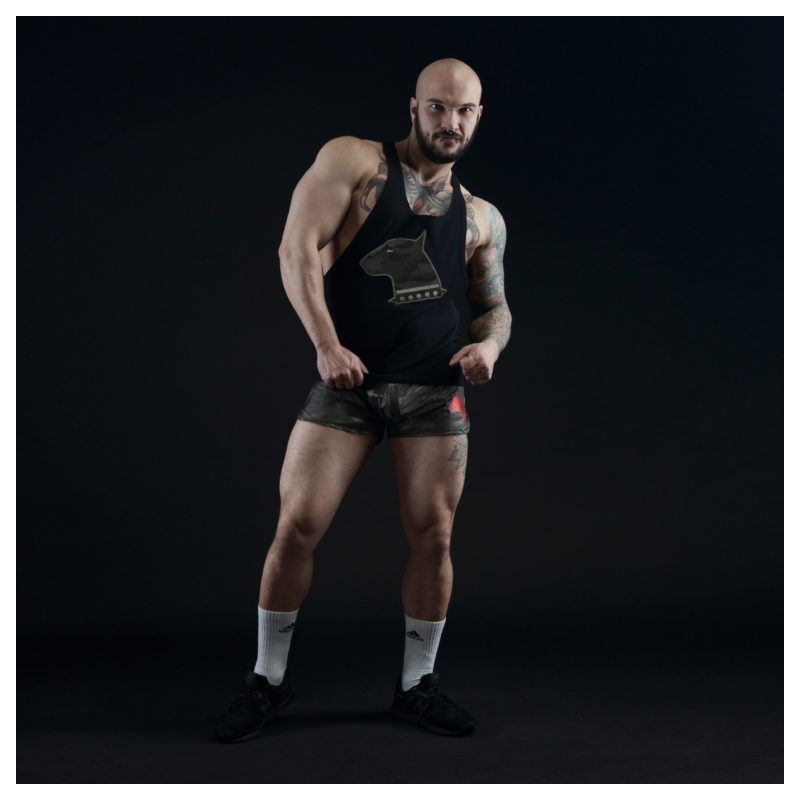 Short militaire Pit Bull logo rouge 27004