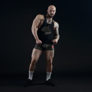 Short militaire Pit Bull logo rouge 27004