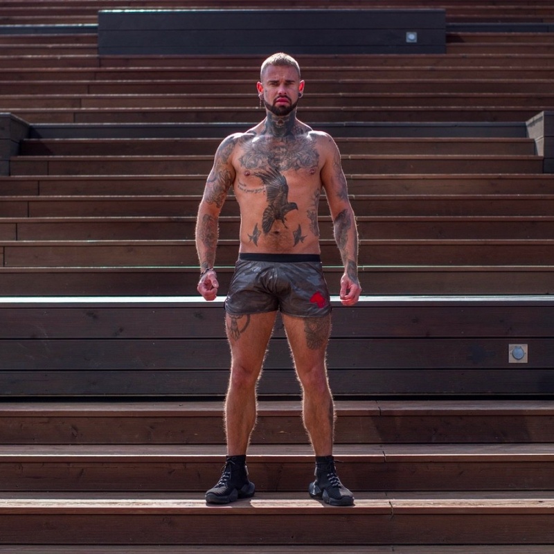 Short militaire Pit Bull logo rouge 27246