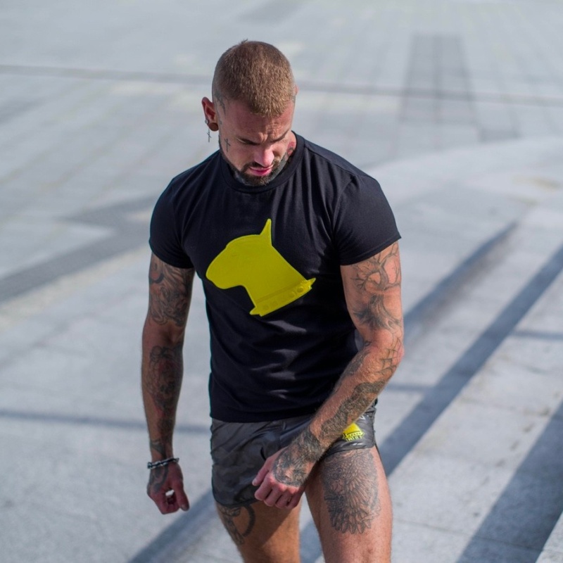 Short militaire Pit Bull logo jaune 27248