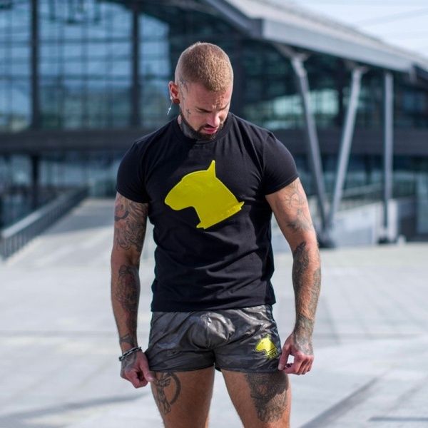 Short militaire Pit Bull logo jaune 27249