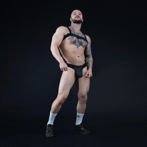 Harness with suspenders for jockstrap 27328