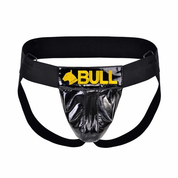 Jockstrap de vinilo con logo amarillo BULL UFG - 1