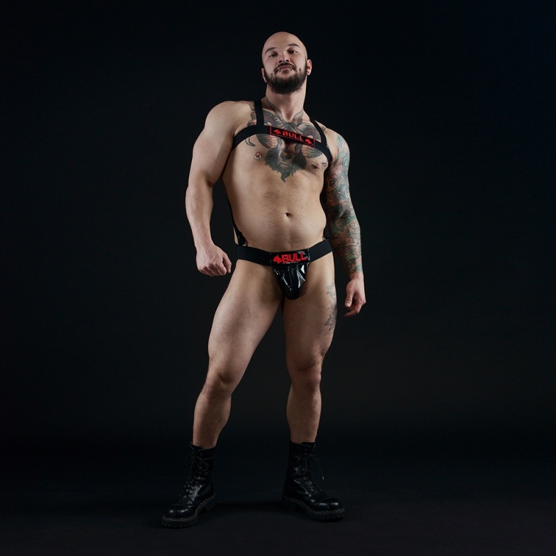 Jockstrap vinyle logo rouge 27338