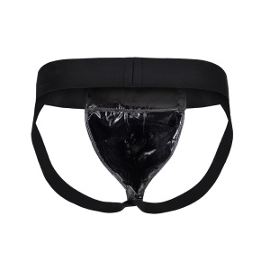 Jockstrap de vinilo con logo rojo 27339