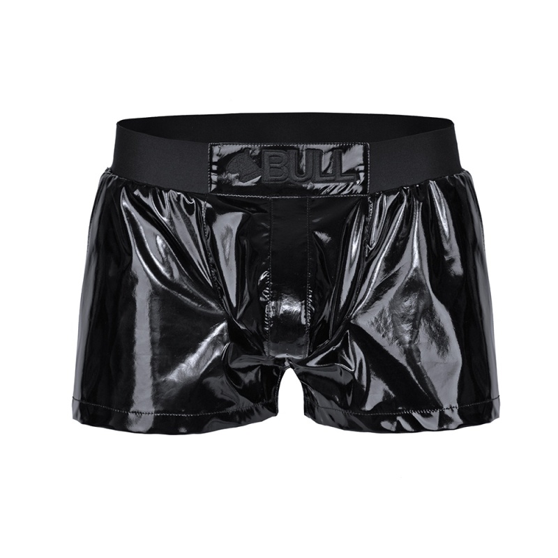 Schwarze Lackshorts 27348