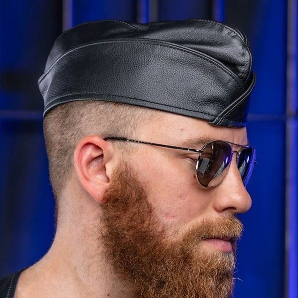 Leather Garrison Cap 27904