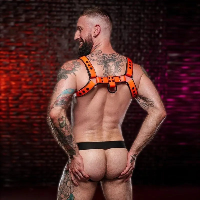 Jockstrap cuero Dark Room Mr S Leather, herrajes negros | Dark-Ink