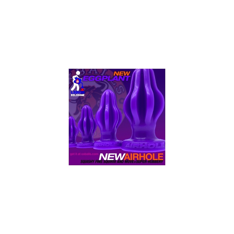 AIRHOLE EGGPLANT finned Plug 28178