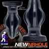 Airhole Analplug gerippt Schwarz 28183 1