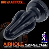Airhole Analplug gerippt Schwarz 28184 1