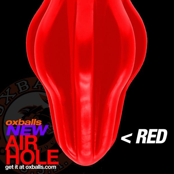 Airhole Analplug gerippt Rot 28187