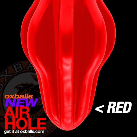 Silikon-plug OXBALLS Airhole Analplug gerippt Rot 28187