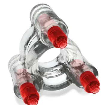 Oxballs Buzz Squeeze Ballstretcher, 3 Vibes, FLEXtpr | Dark-Ink