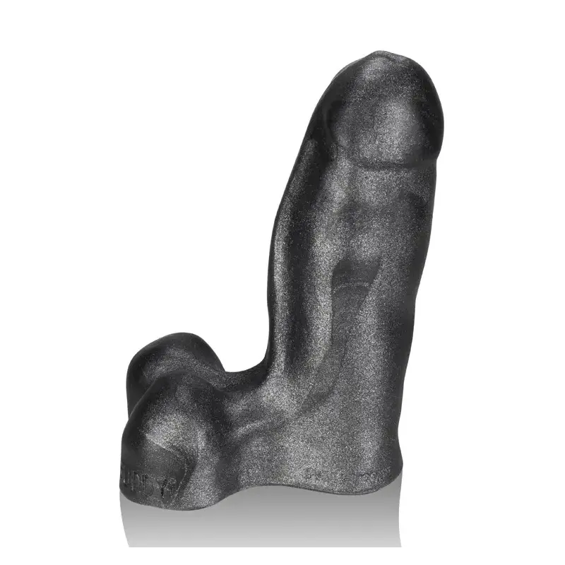 Oxballs Buddy Silikon-Dildo, kurz und breit, Platinum | Dark-Ink