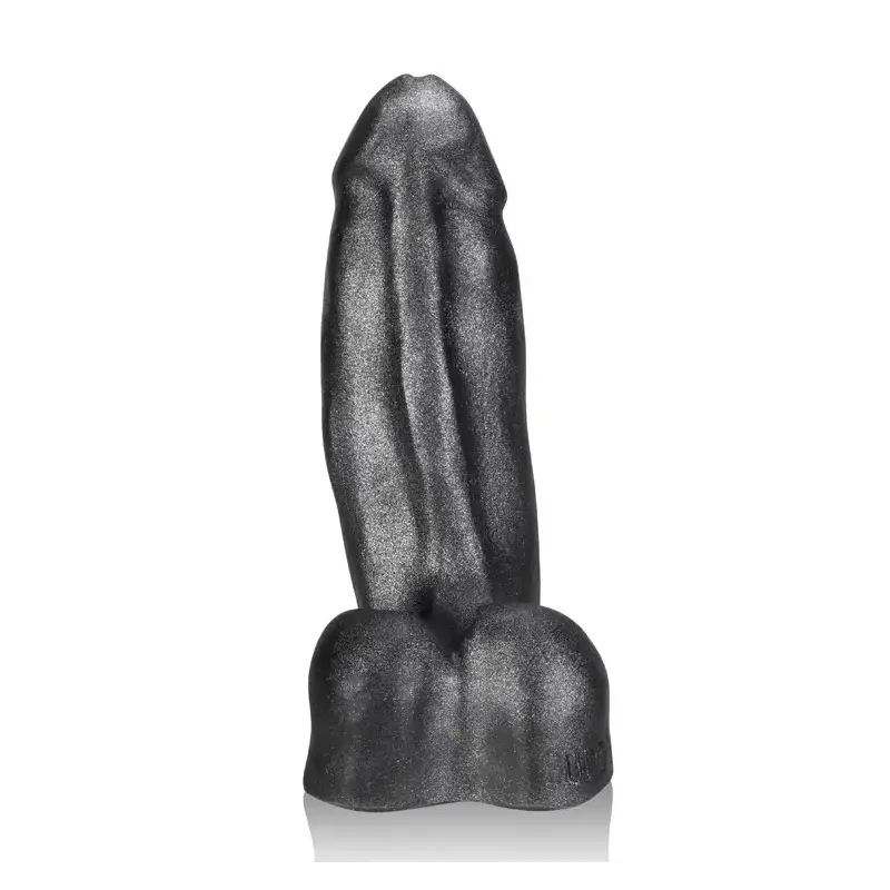 Oxballs Buddy Silikon-Dildo, kurz und breit, Platinum | Dark-Ink