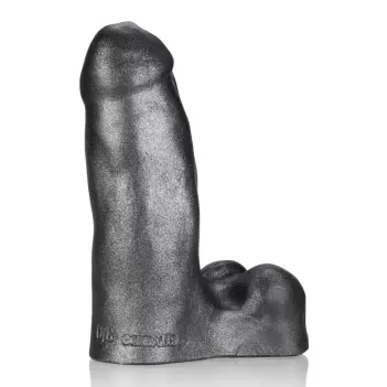 Oxballs Buddy Silikon-Dildo, kurz und breit, Platinum | Dark-Ink