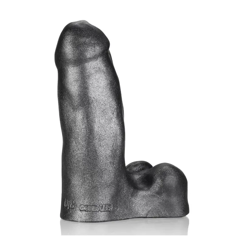 Oxballs Buddy Silikon-Dildo, kurz und breit, Platinum | Dark-Ink
