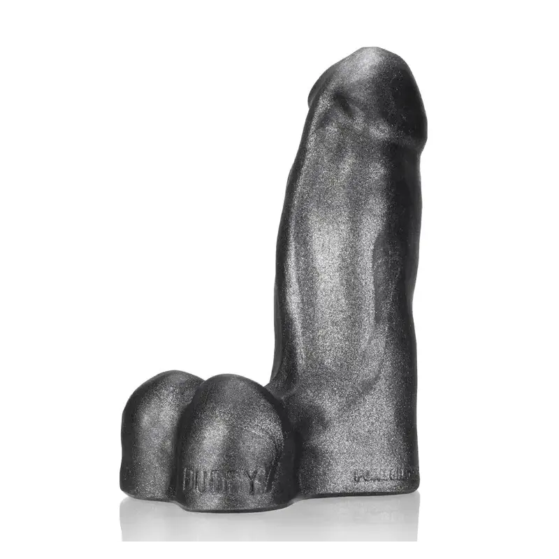 Oxballs Buddy Silikon-Dildo, kurz und breit, Platinum | Dark-Ink
