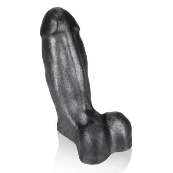 Oxballs Buddy Silikon-Dildo, kurz und breit, Platinum | Dark-Ink