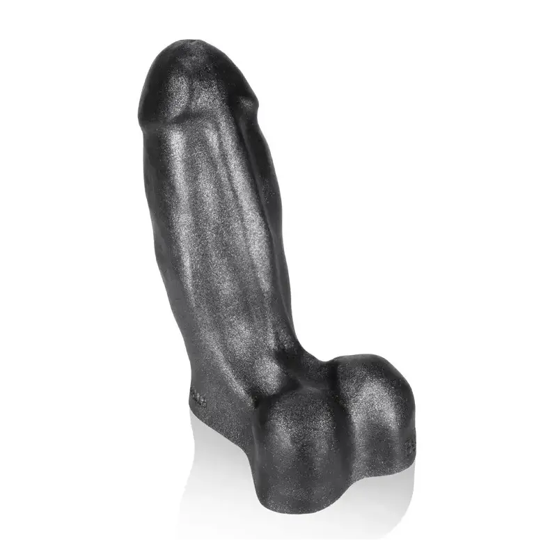 Oxballs Buddy Silikon-Dildo, kurz und breit, Platinum | Dark-Ink