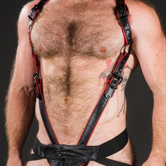 Accessories Mr-S-Leather Cockstrap red Hunter Harness 2.0 28612