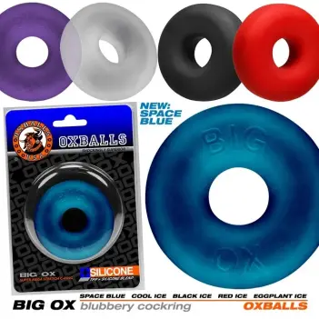 Cockring donut Oxballs Big Ox, PLUS+silicone grueso | Dark-Ink