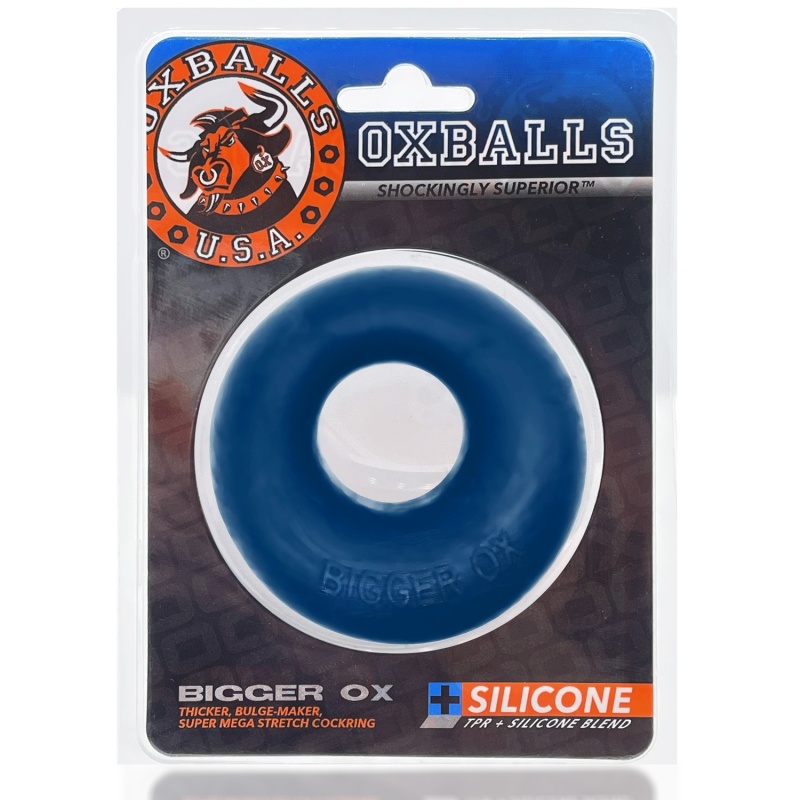 BIGGER OX Azul Cockring de silicona 29286