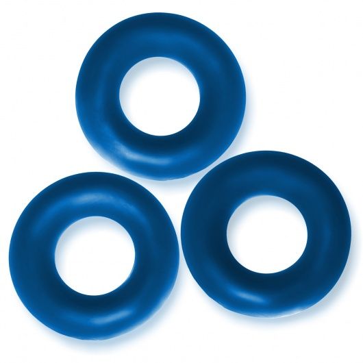 OX FAT WILLY Pack de 3 cockrings azules OXBALLS - 1