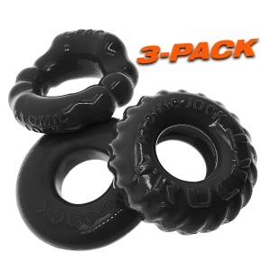 BONEMAKER Pack de 3 cockrings negros 29454