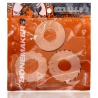 OX BONEMAKER Pack de 3 cockrings transparents 29496 1