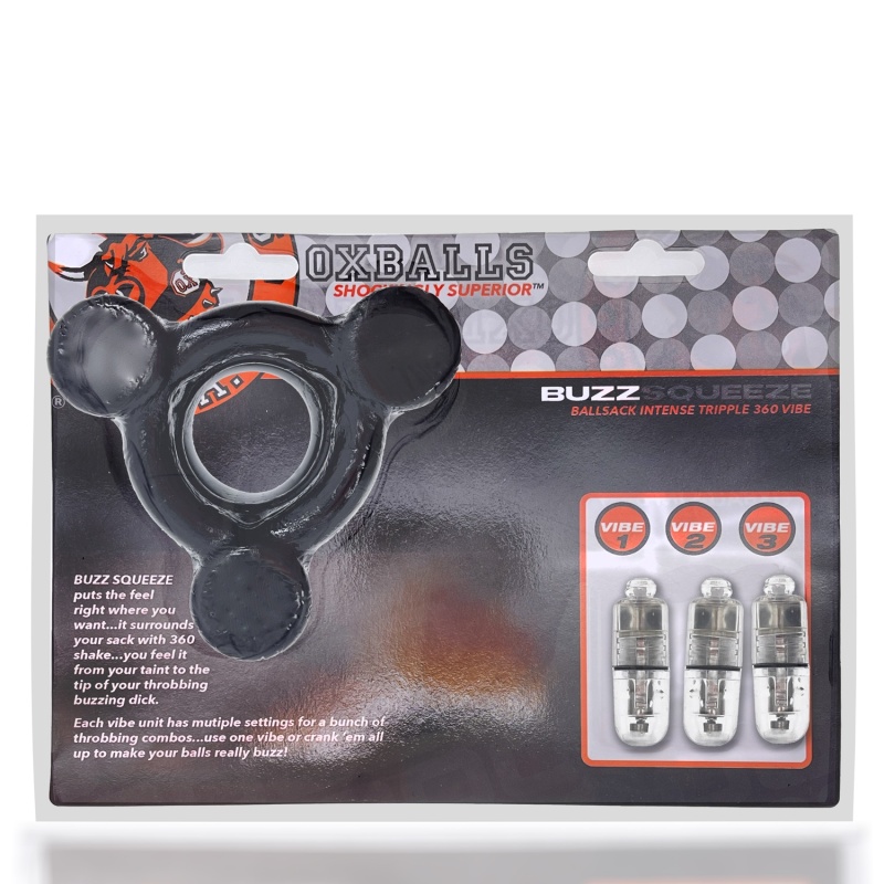 BUZZ SQUEEZE Ballstretcher vibrierend Schwarz 29530