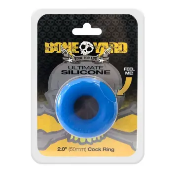 Cockring Boneyard Ultimate : silicone 50 mm, no-roll | Dark-Ink
