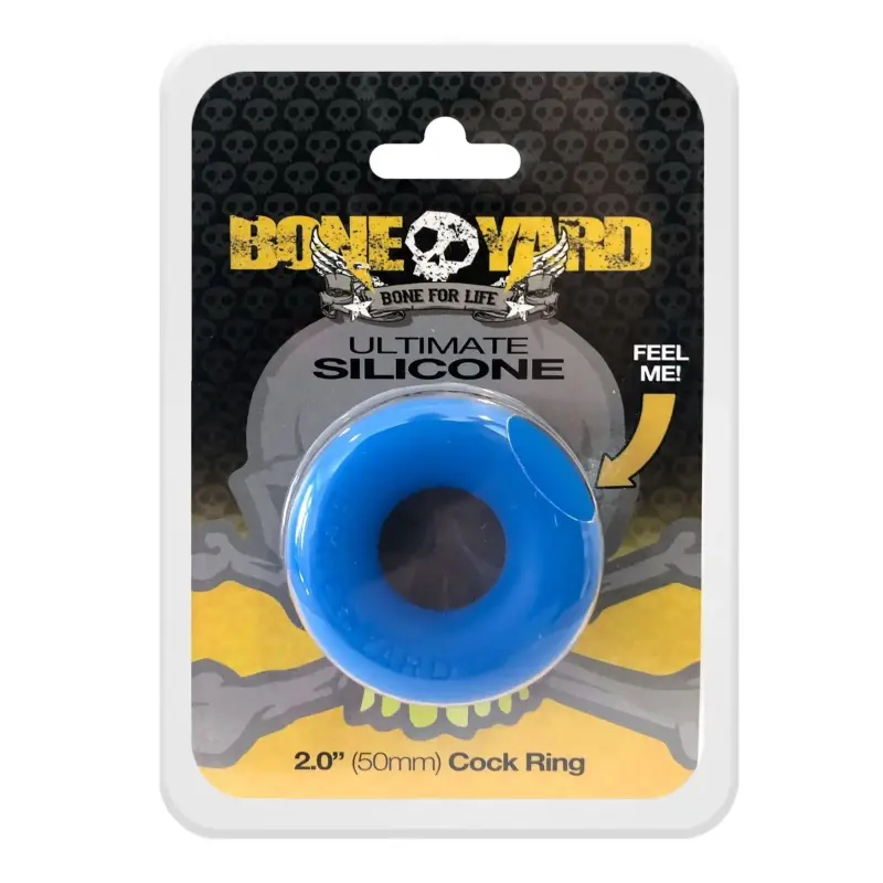 Cockring Boneyard Ultimate : silicone 50 mm, no-roll | Dark-Ink