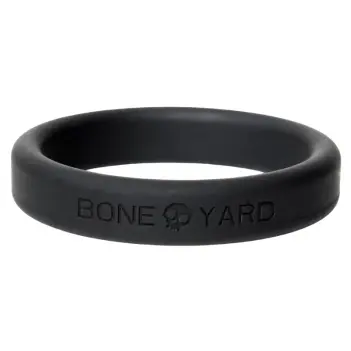 Cockring Boneyard Silicone Ring : 4 diamètres, no-roll | Dark-Ink