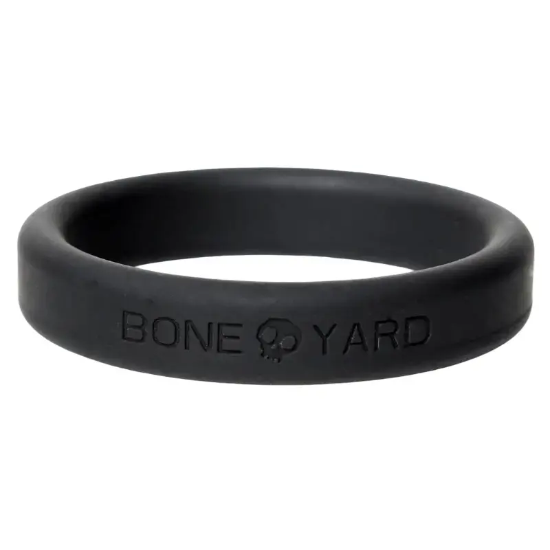 Boneyard Silicone Ring Cock Ring: 4 sizes, no-roll | Dark-Ink