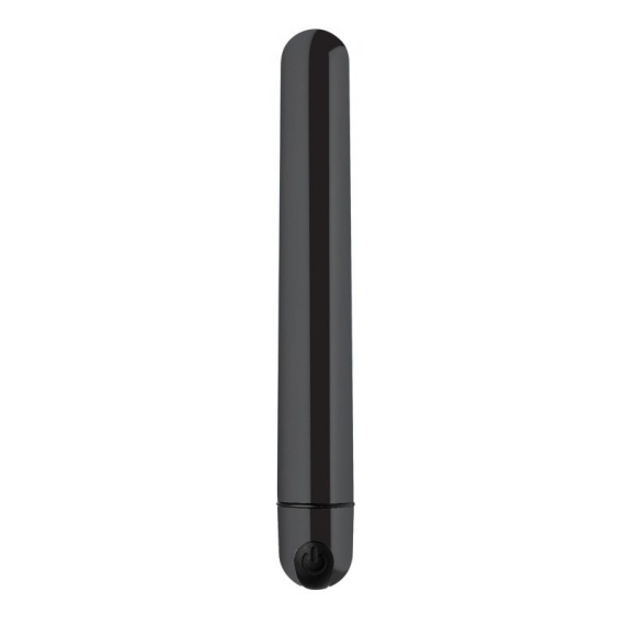 Vibrierender Analplug Xr Brands 10X Slim Metallic Bullet Vibrator Schwarz 30857