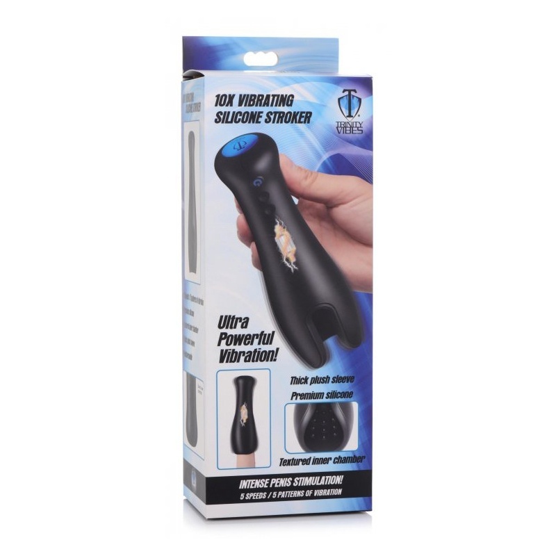 10X Vibrating Silicone Stroker 30925