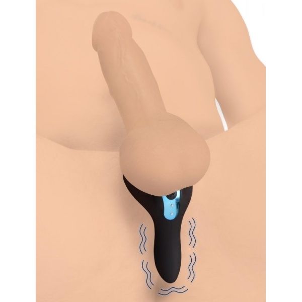 Power Taint 7X Silicone Cock and Ball Ring with Remote Xr Brands - 1