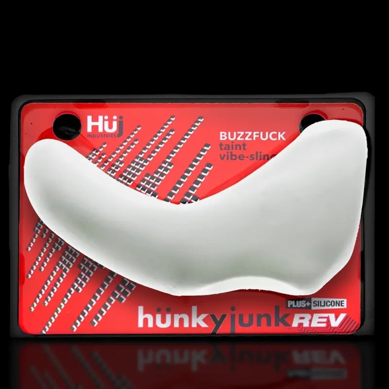 Hunky Junk Buzzfuck Cockring Sling, Taint-Vibrator | Dark-Ink
