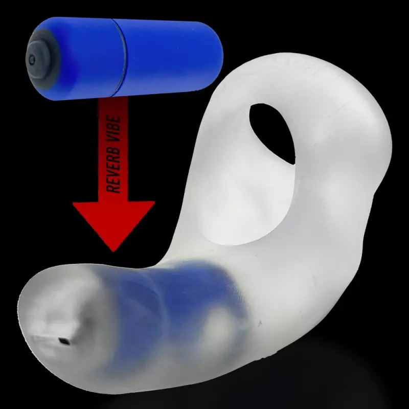 Hunky Junk Buzzfuck Cockring Sling, Taint-Vibrator | Dark-Ink