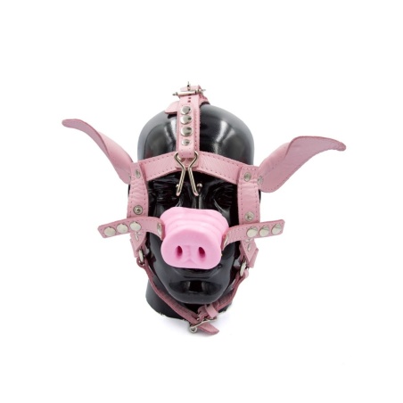 Mr B Leather Pig Head Harness Pink 31283