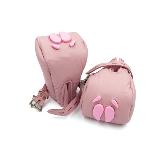 Puppy mittens Mister B Mr B Leather Pig Paws Pink 31288