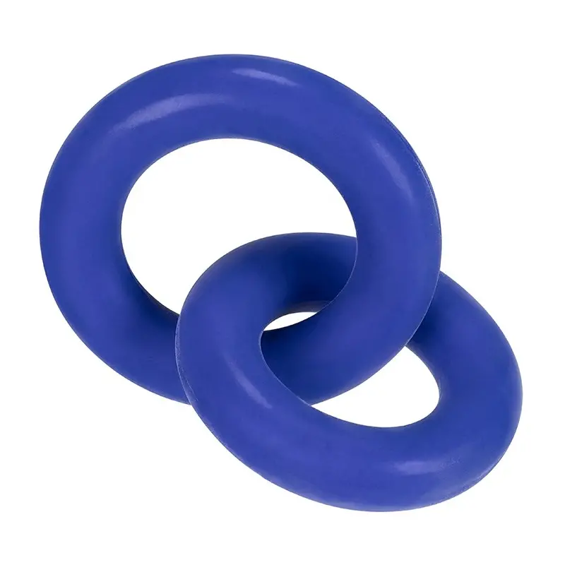 Hunky Junk Duo Linked Cock Ring, two-size chain-link set | Dark-Ink