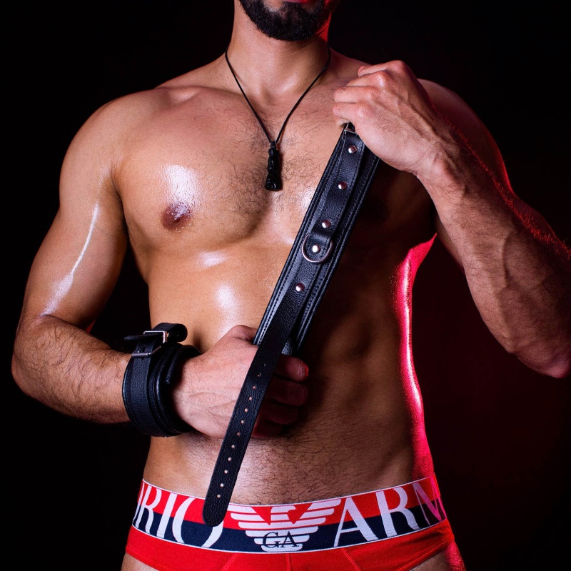 GEPOLSTERTE HANDSCHELLEN SCHWARZ/SCHWARZ 30cm 31531