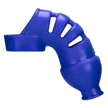 Hunky Junk Lockdown Chastity Cage, curved shaft silicone | Dark-Ink