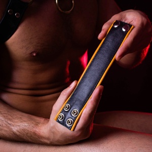 Bracelet de force cuir Jaune 31684